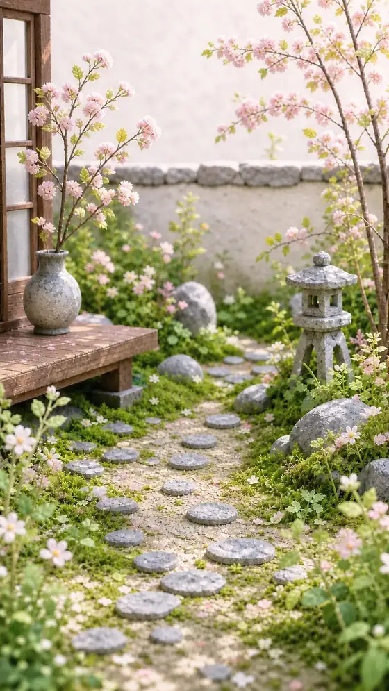 桜の咲く春の庭